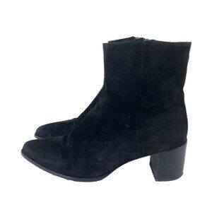 Margaux Womens sz 8.5 The Downtown Boot Black Suede Ankle Booties Eu 39